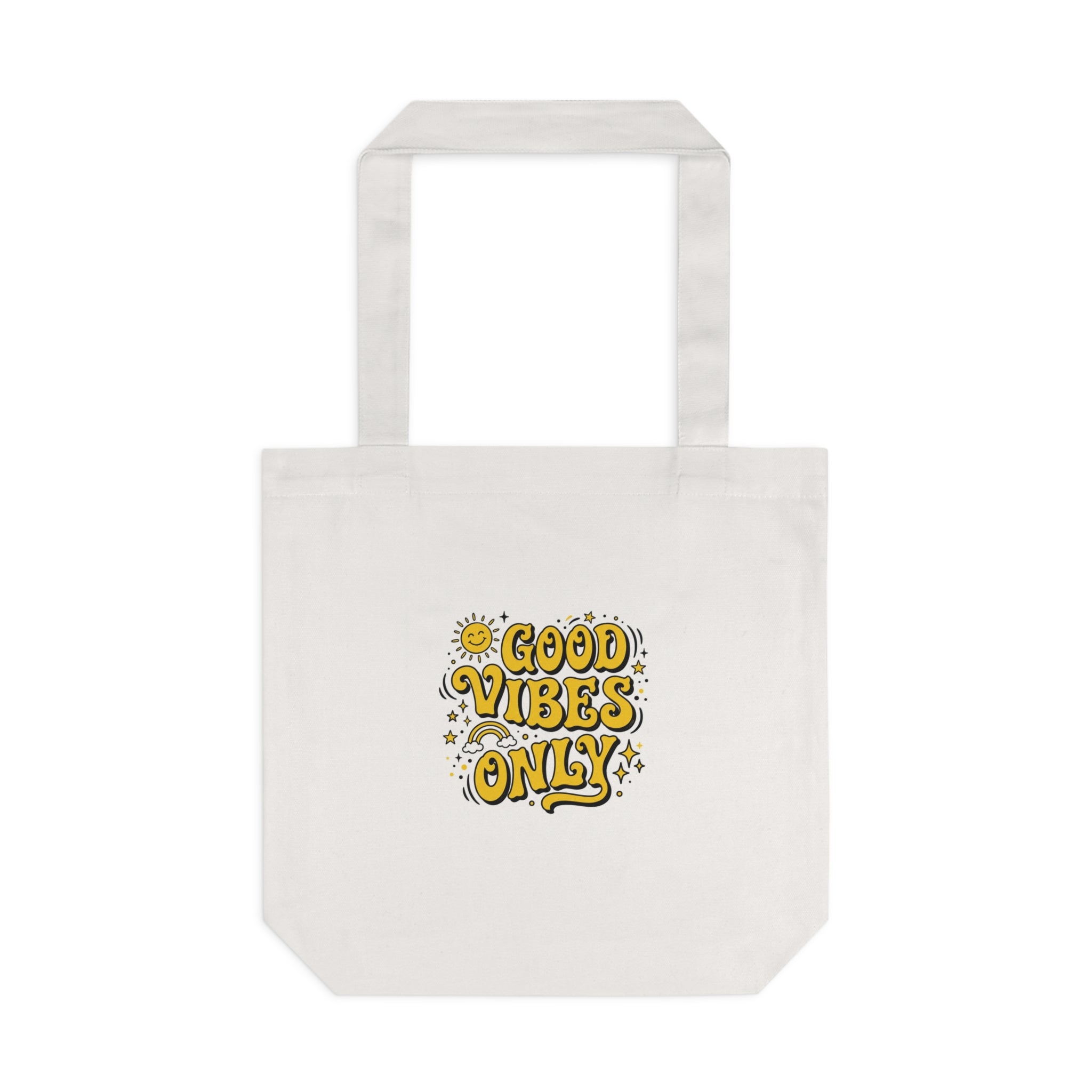 Good Vibes Only Tote Bag | Retro Groovy Aesthetic Bag