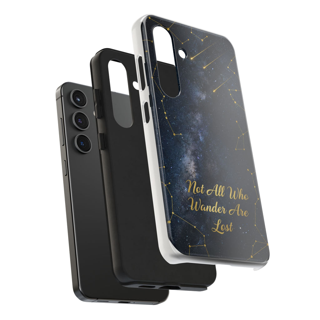Starry Night Galaxy Phone Case | Not All Who Wander Are Lost