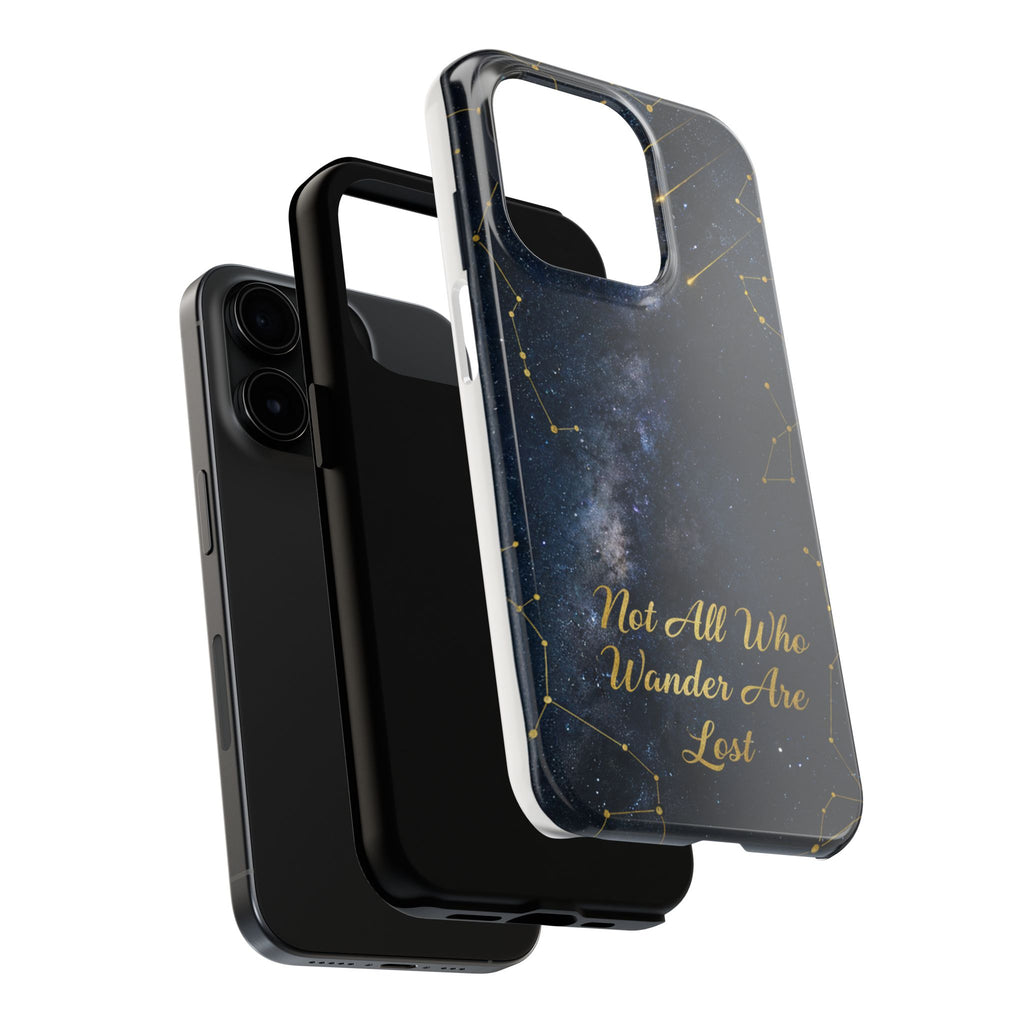 Starry Night Galaxy Phone Case | Not All Who Wander Are Lost