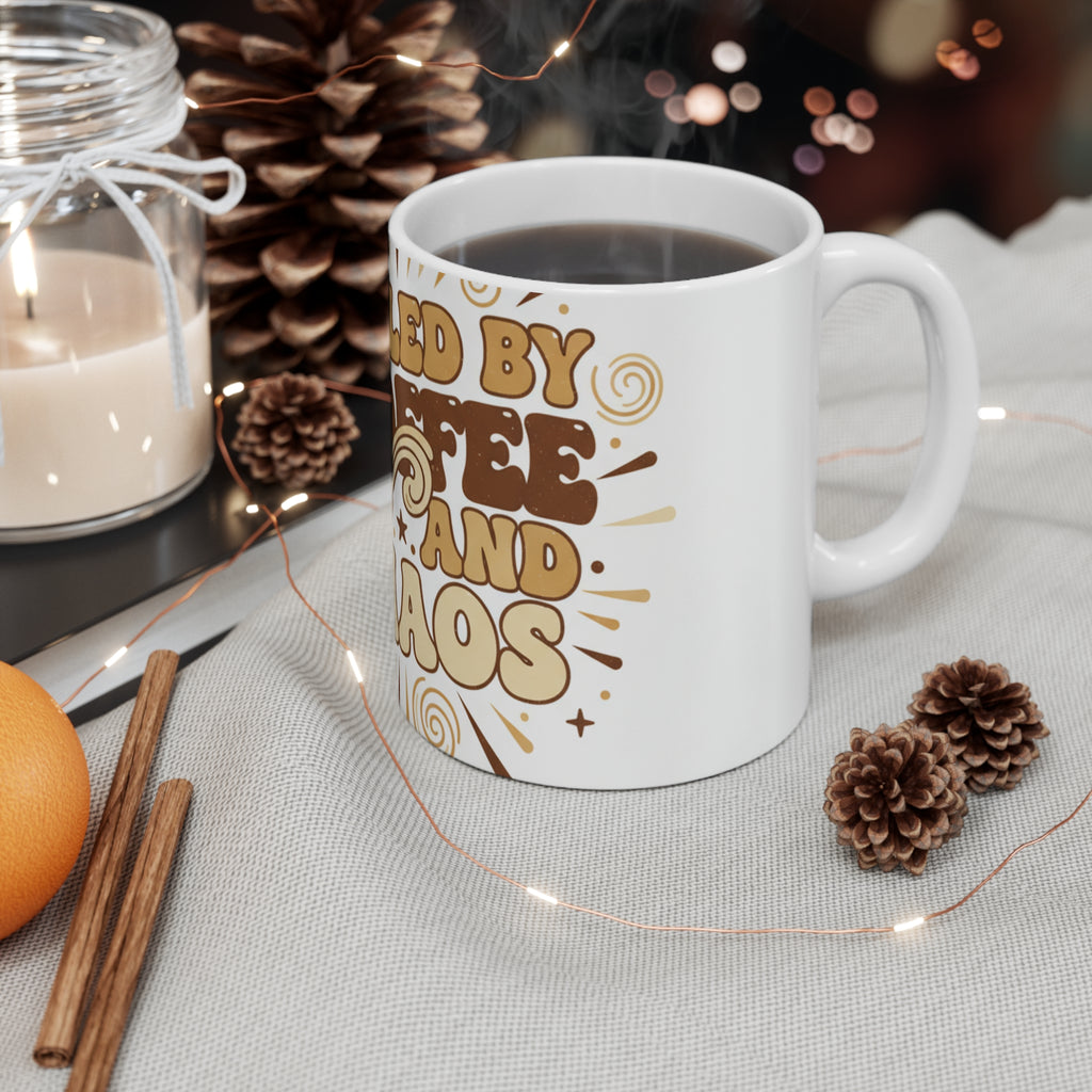 Fueled By Coffee And Chaos | Funny Coffee Mug | Gift