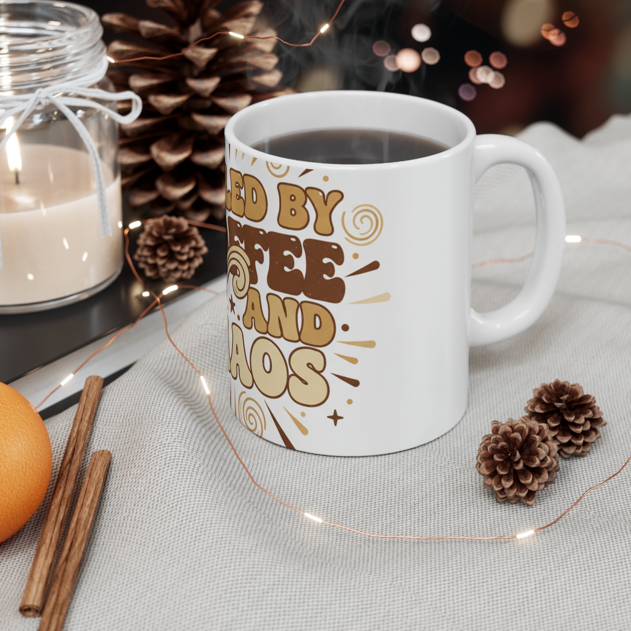 Fueled By Coffee And Chaos | Funny Coffee Mug | Gift