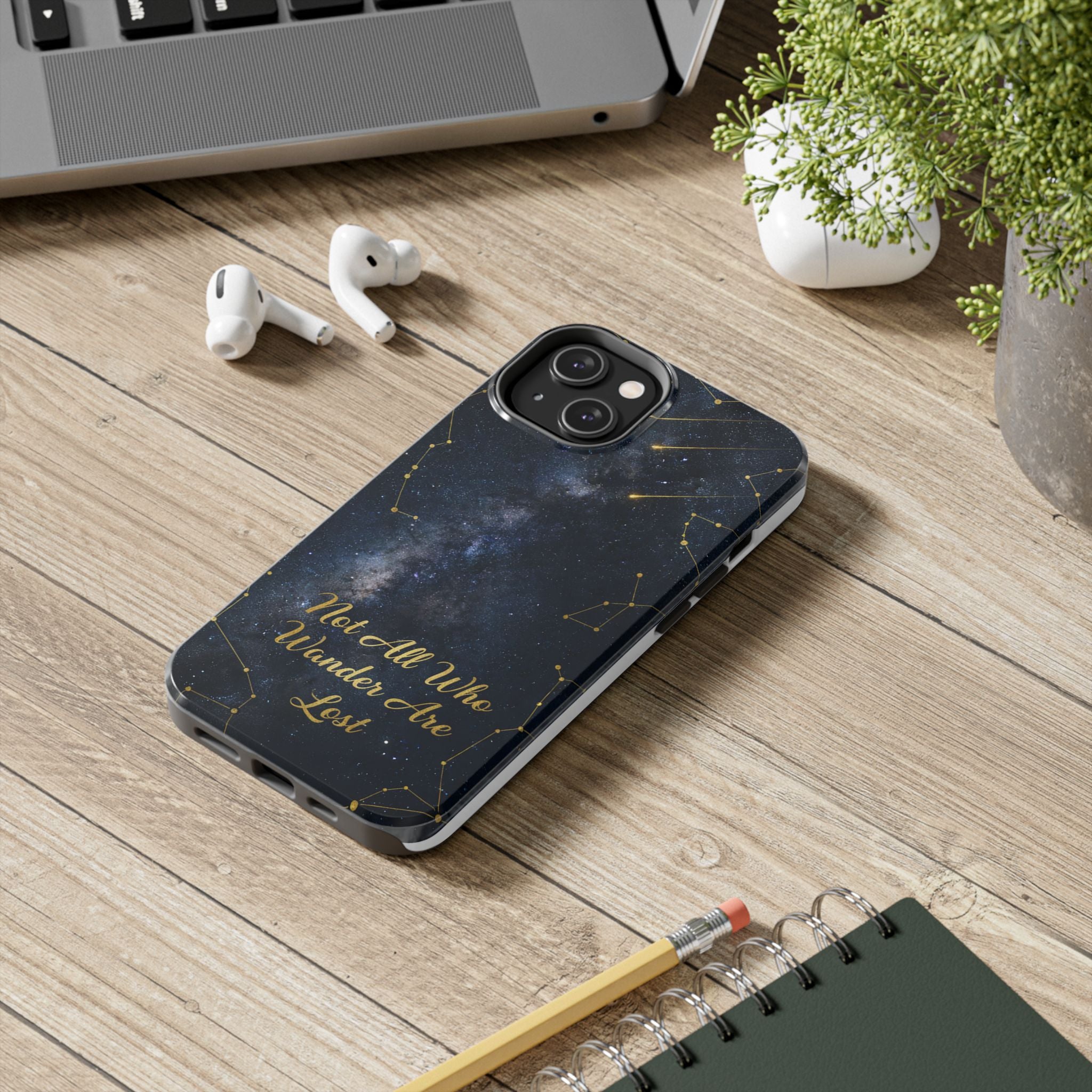 Starry Night Galaxy Phone Case | Not All Who Wander Are Lost