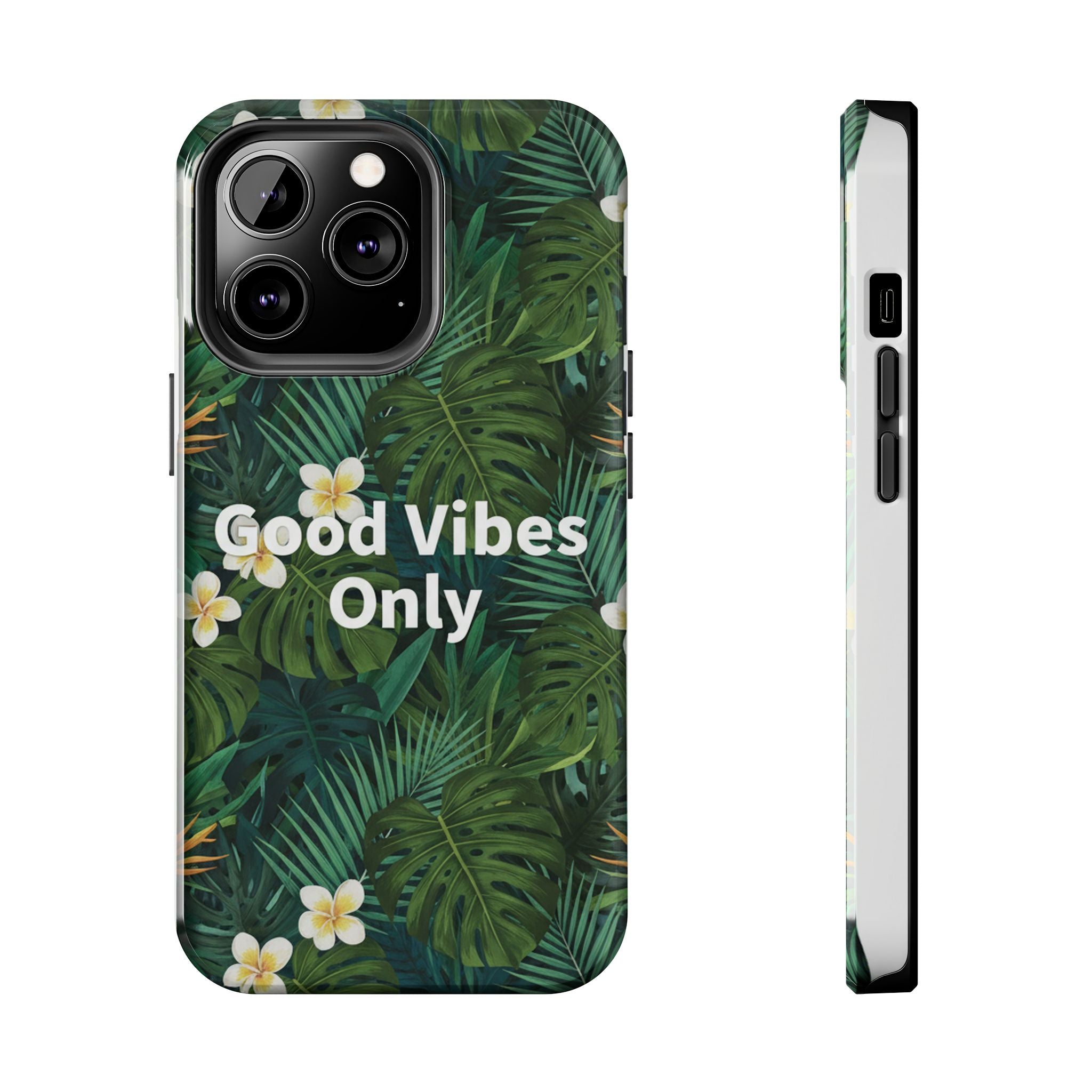 Tropical Leaves Phone Case | Good Vibes Only