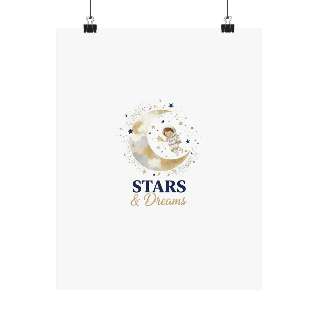 Stars & Dreams Kids Room Poster | Inspirational Nursery Art