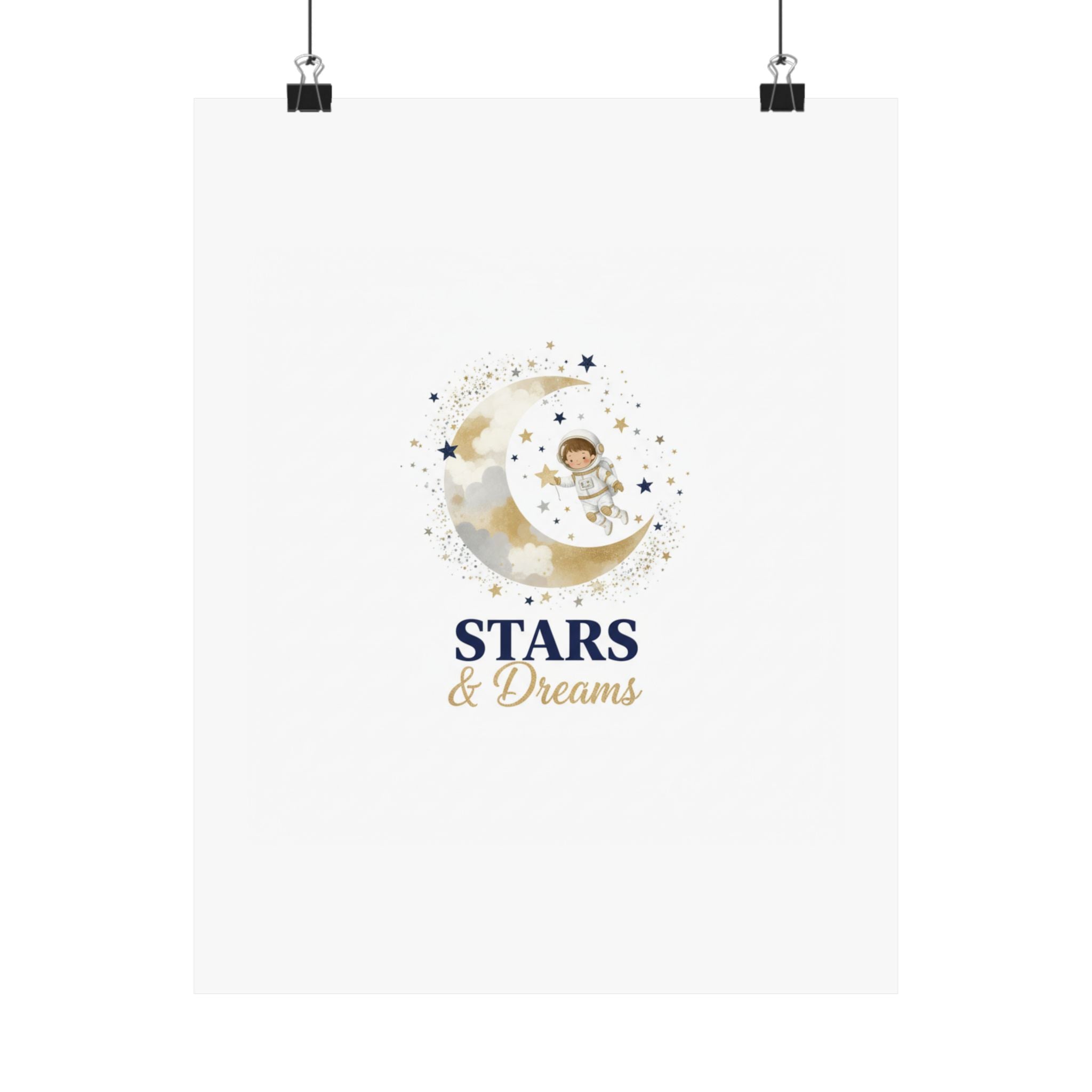 Stars & Dreams Kids Room Poster | Inspirational Nursery Art