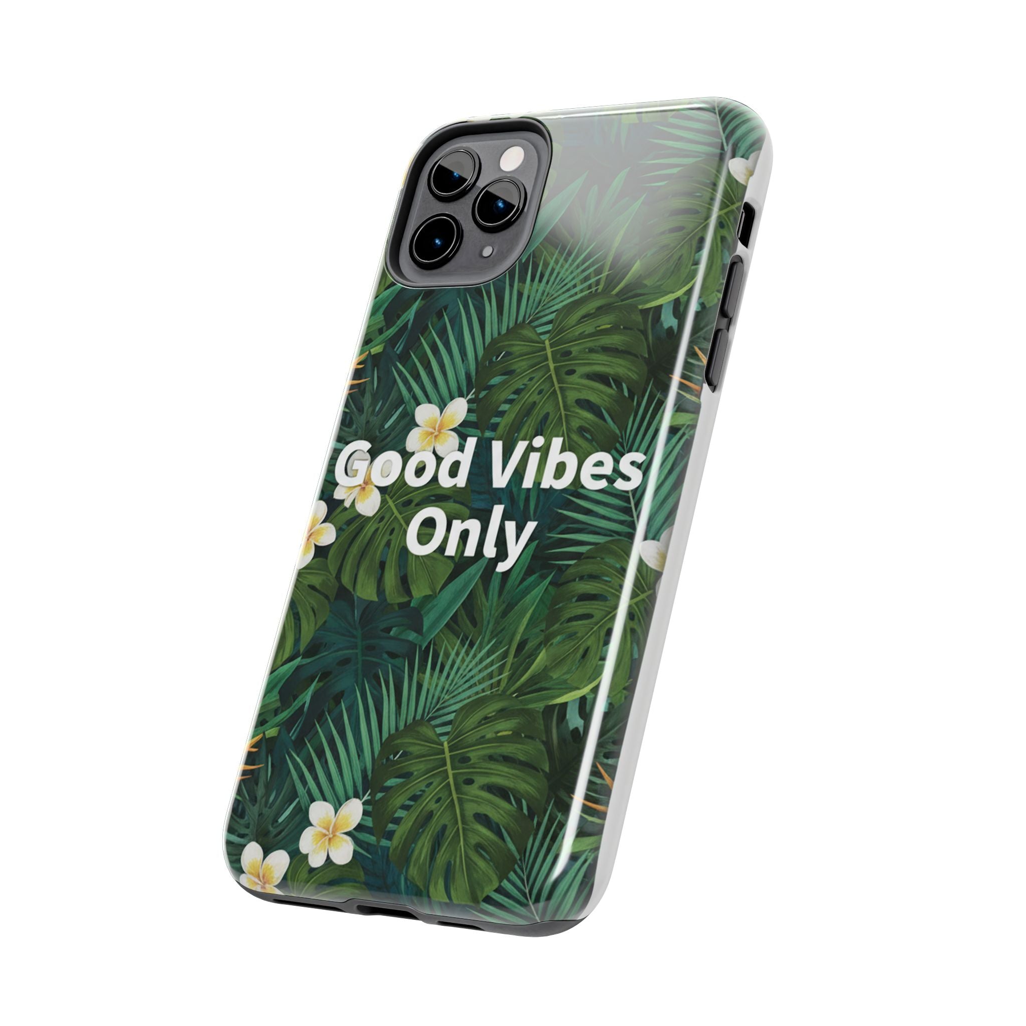 Tropical Leaves Phone Case | Good Vibes Only