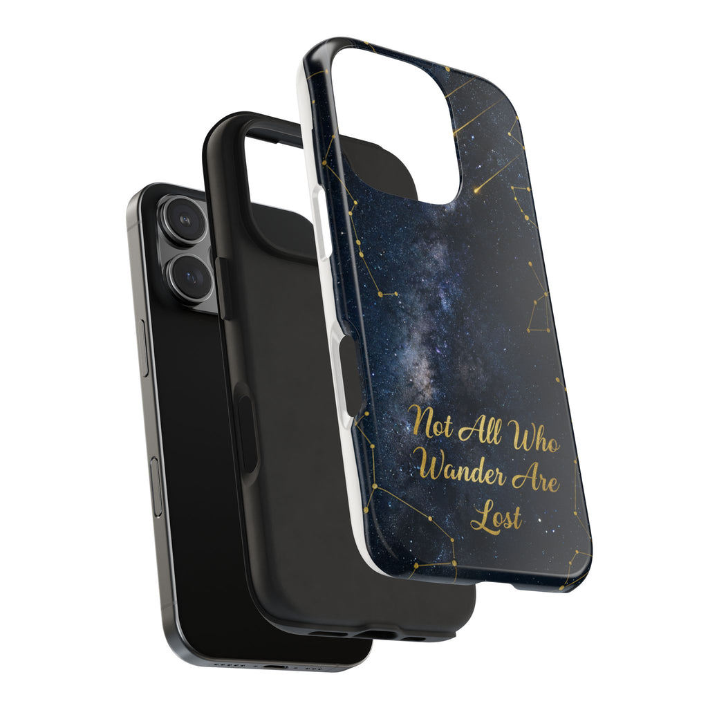 Starry Night Galaxy Phone Case | Not All Who Wander Are Lost