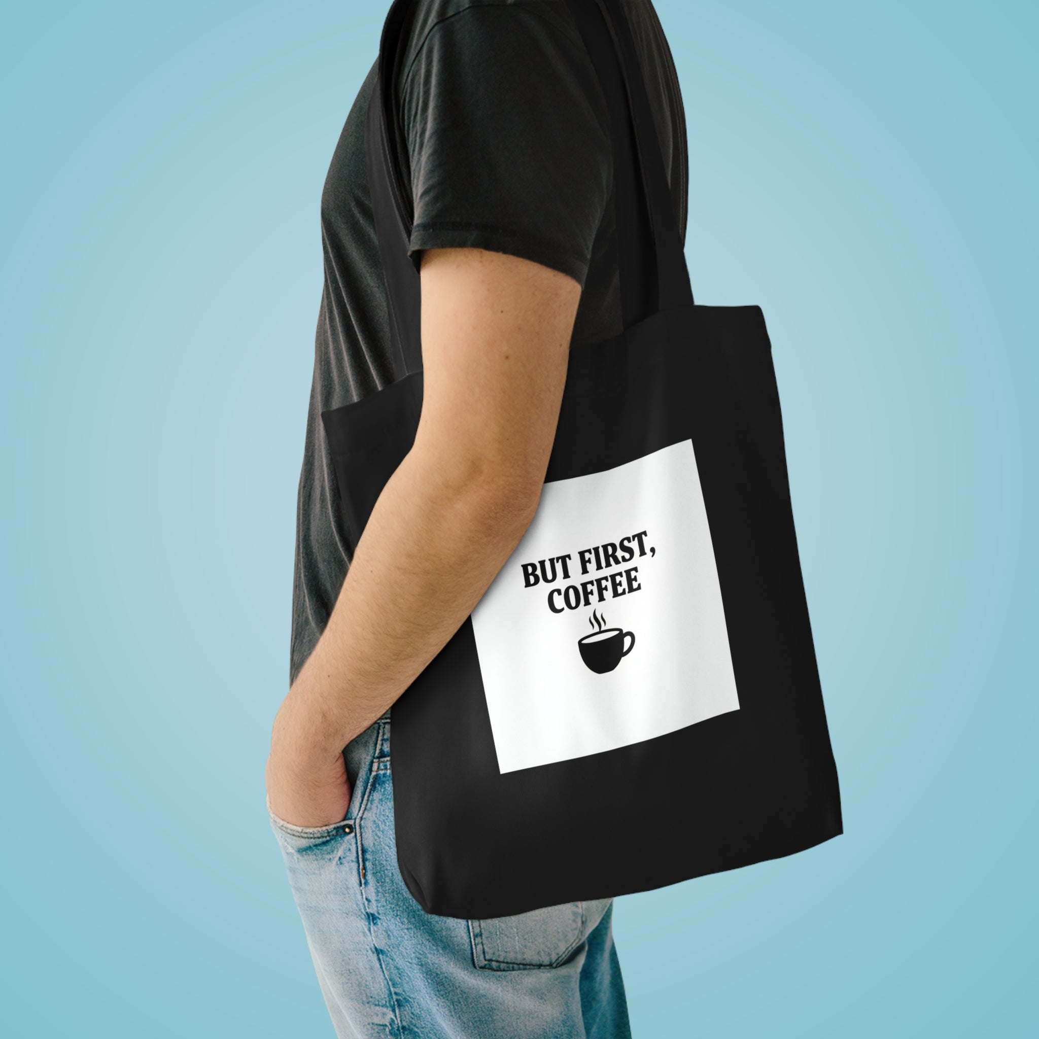 But First Coffee Tote Bag | Aesthetic Bold Typography Bag