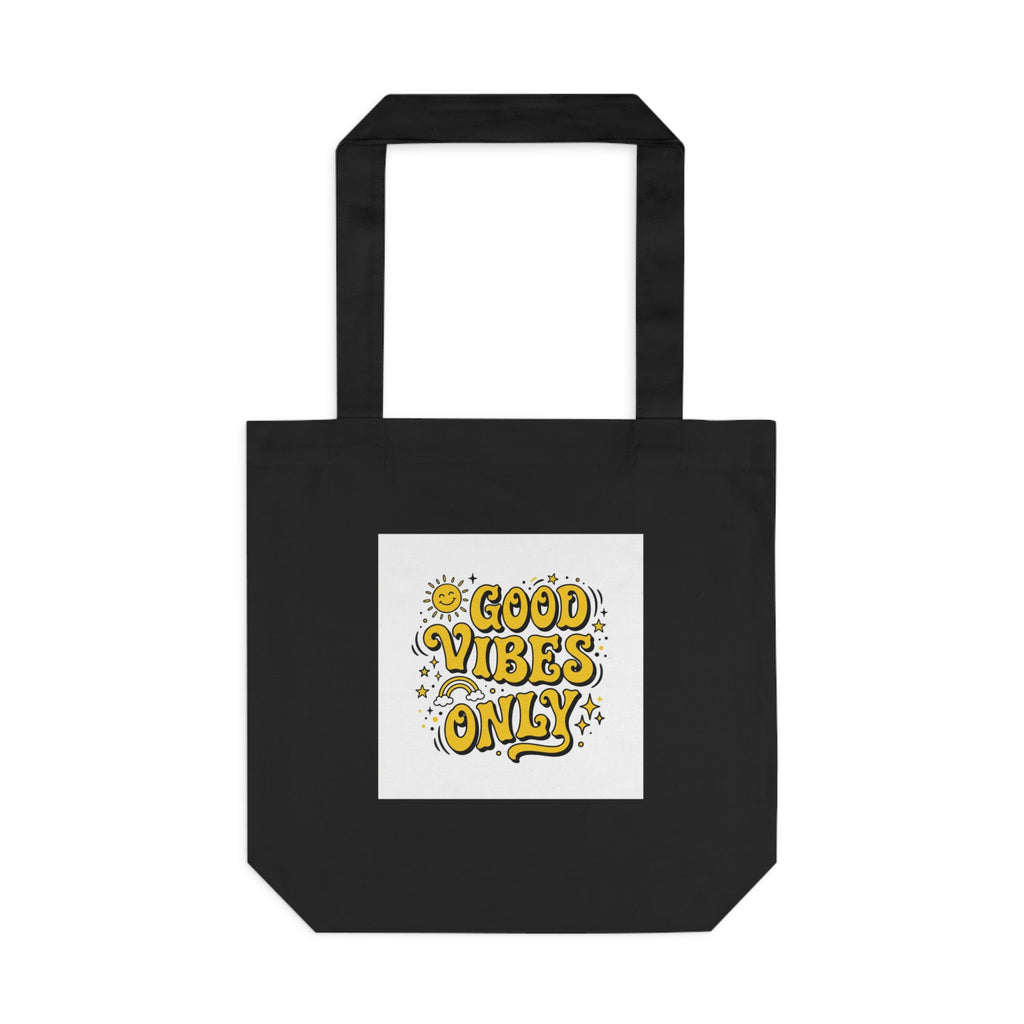 Good Vibes Only Tote Bag | Retro Groovy Aesthetic Bag