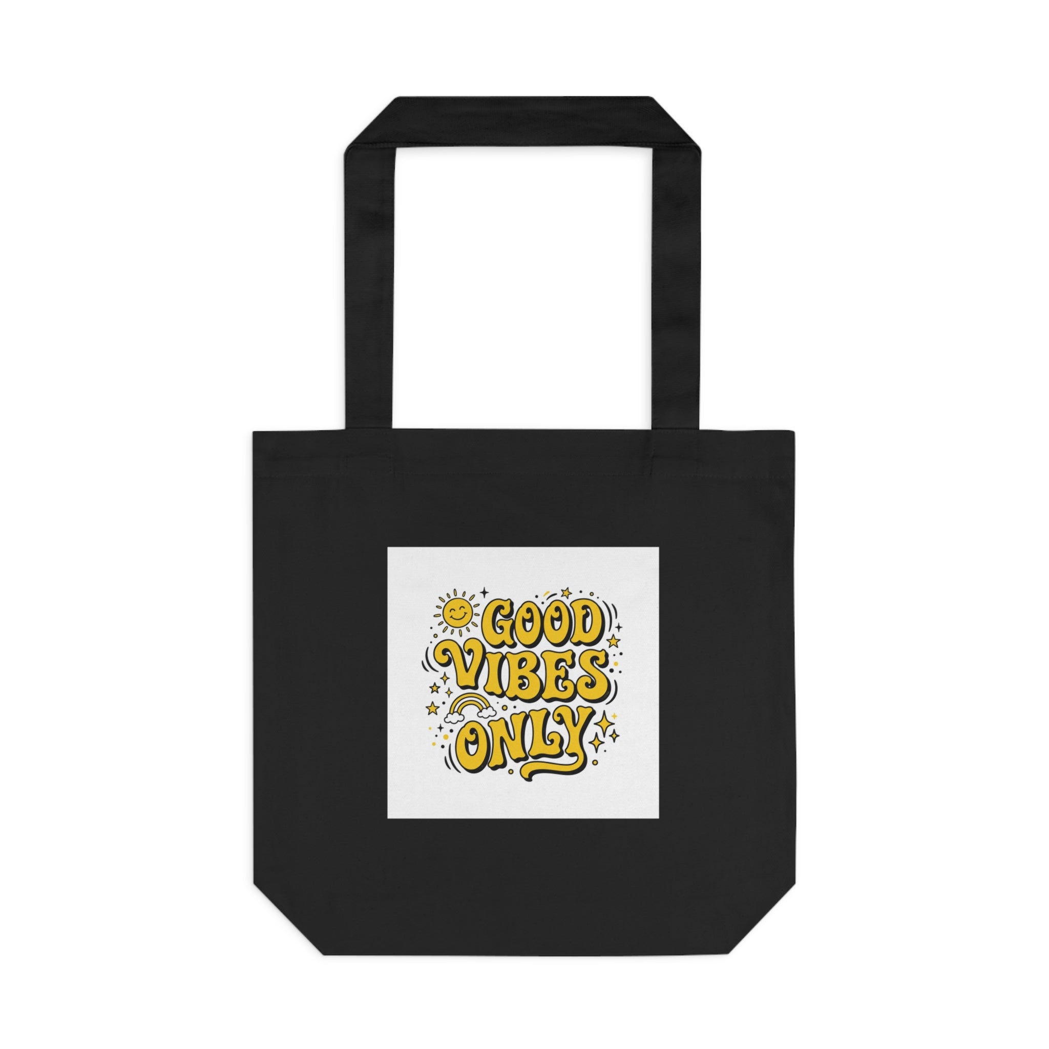 Good Vibes Only Tote Bag | Retro Groovy Aesthetic Bag