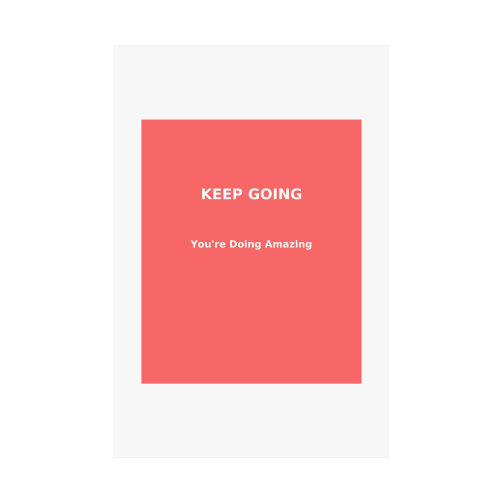 Keep Going — Motivational Kids Room Poster | Nursery Wall Art